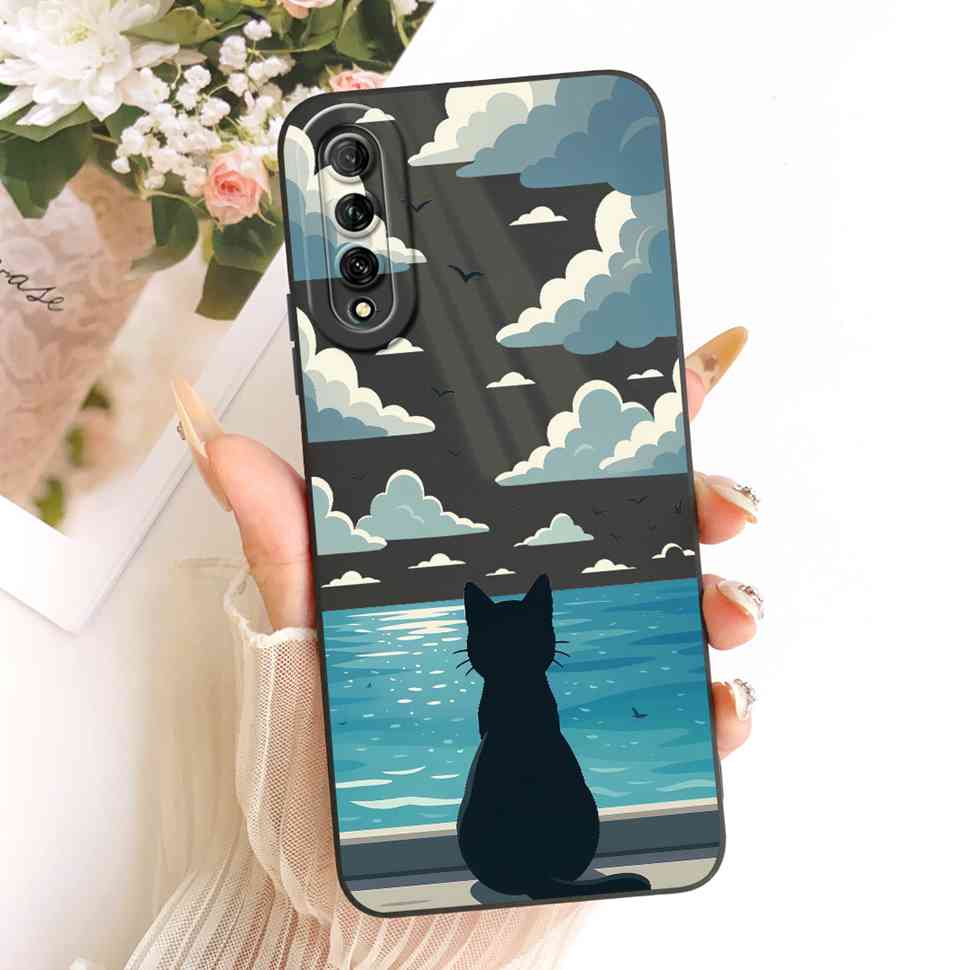 For Huawei Y9s Case Stylish Pretty Girls Flower Cover Soft Silicone Case For Huawei Y9s Y 9s STK-L21 STK-LX3 STK-L22 Back Cover