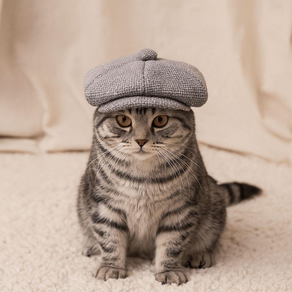Universal Pet Beret Hat Retro Pet Dress Up Cap Pet Costume Accessory Pet Headwear  Four Seasons