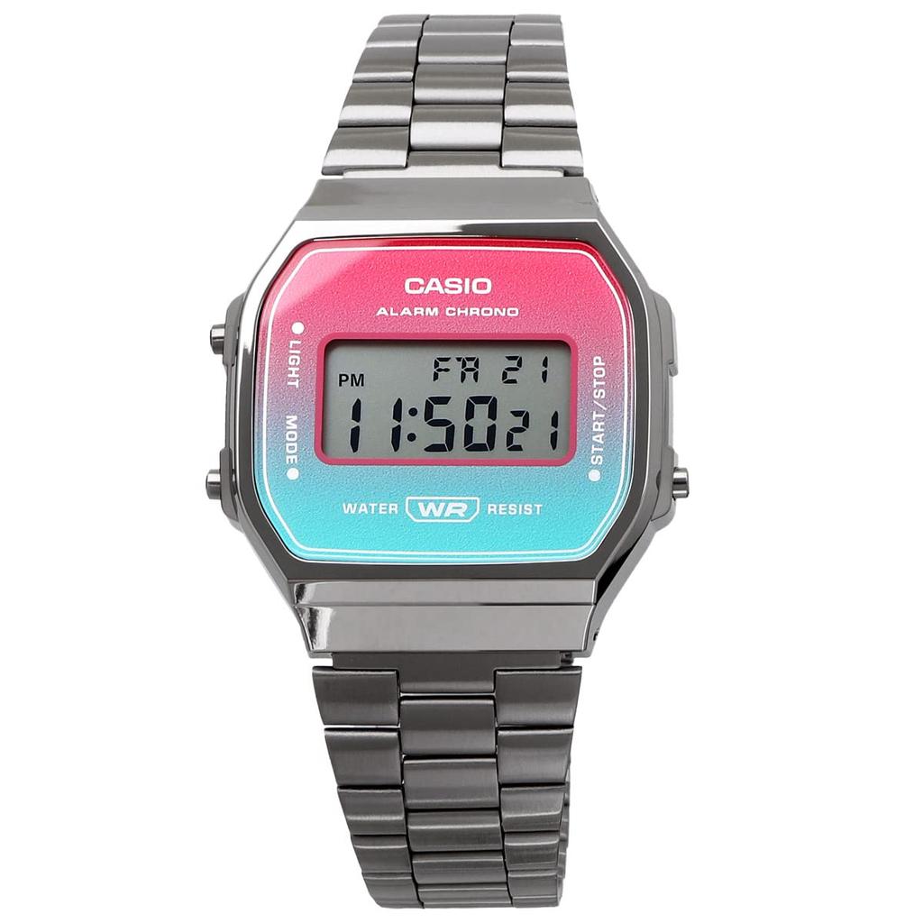 Casio Digital Watch, Vintage Series, Gradient Color, A168WERB-2A, Men's, Women's, Kids', Metallic Gray, Overseas Model [Parallel Import]