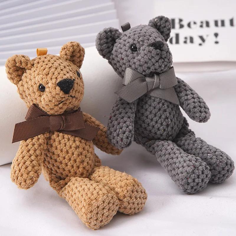 1Pc 16cm Soft Stuffed Pineapple Bear Plush Toys Mini Teddy Bear Dolls Toy Small Gift for Party Wedding Keychain Bag Pendant Toy Gift