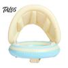 Baby-Schwimmring mit Baldachin, Aufblasbarer gestreifter Pool-Schwimmring für Kleinkinder Jungen Mädchen, UV-Sonnenschutz-Schwimmring mit Sicherheitsitz, Griff