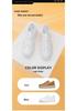 Men's 8CM Height-Increasing White Skate Shoes - Thick Sole, Lightweight, Versatile Lace-Up Casual Sneakers In Large Sizes