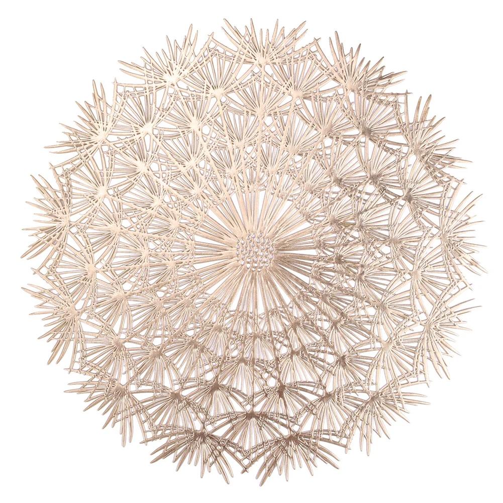 4Pc PVC Placemats Hollow Out Leaf Place Mats Washable Heat Resistant Vinyl Table Mats for Kitchen Dining Table Wedding Coasters