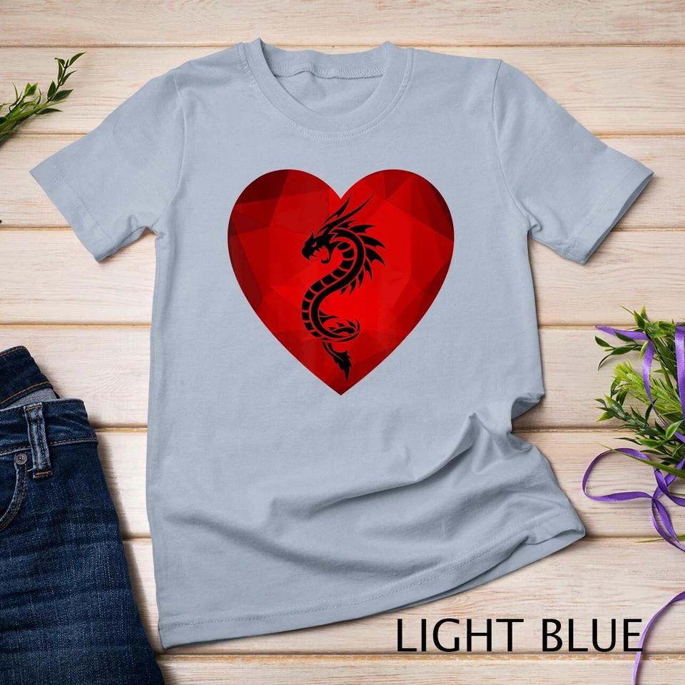 Dragon Valentines Day Heart Women Dragon Lover valentine T-Shirt Unisex 5