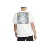 Nike Geometric Pattern Crew Neck Fitted Short Sleeve T-Shirt Men Tops White DJ5735-121