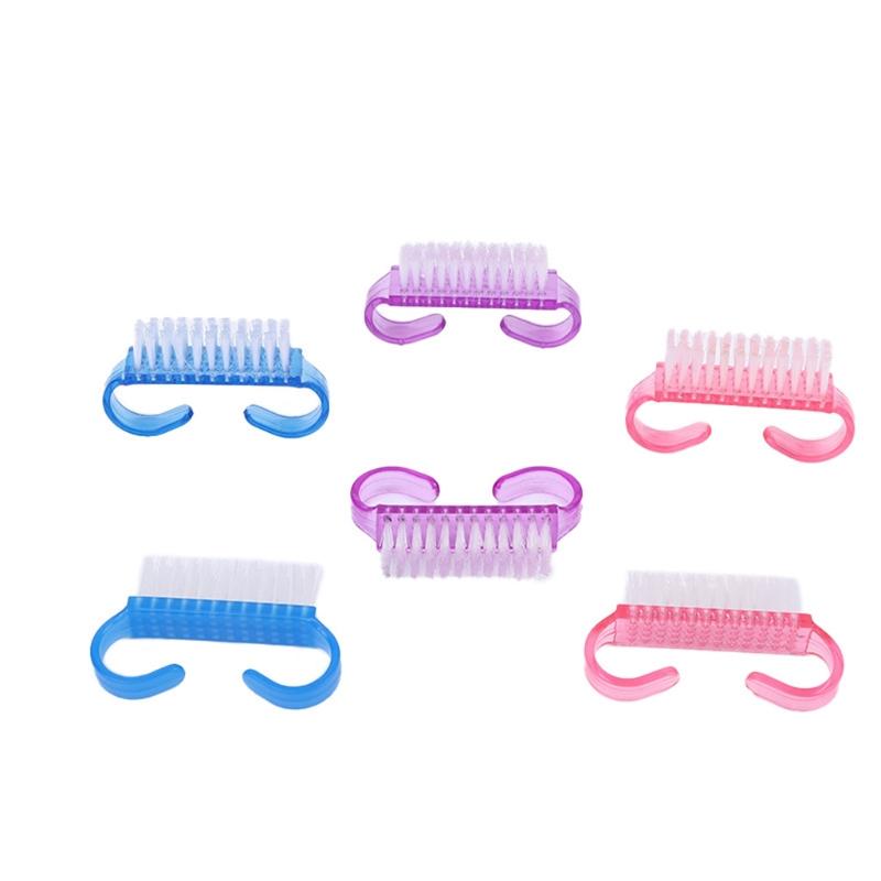 6.5cm Long Plastic Manicure Pedicure Brush Nail Cleaning Tools Soft Remove Dust Makeup Brushes Nail Care Accessories