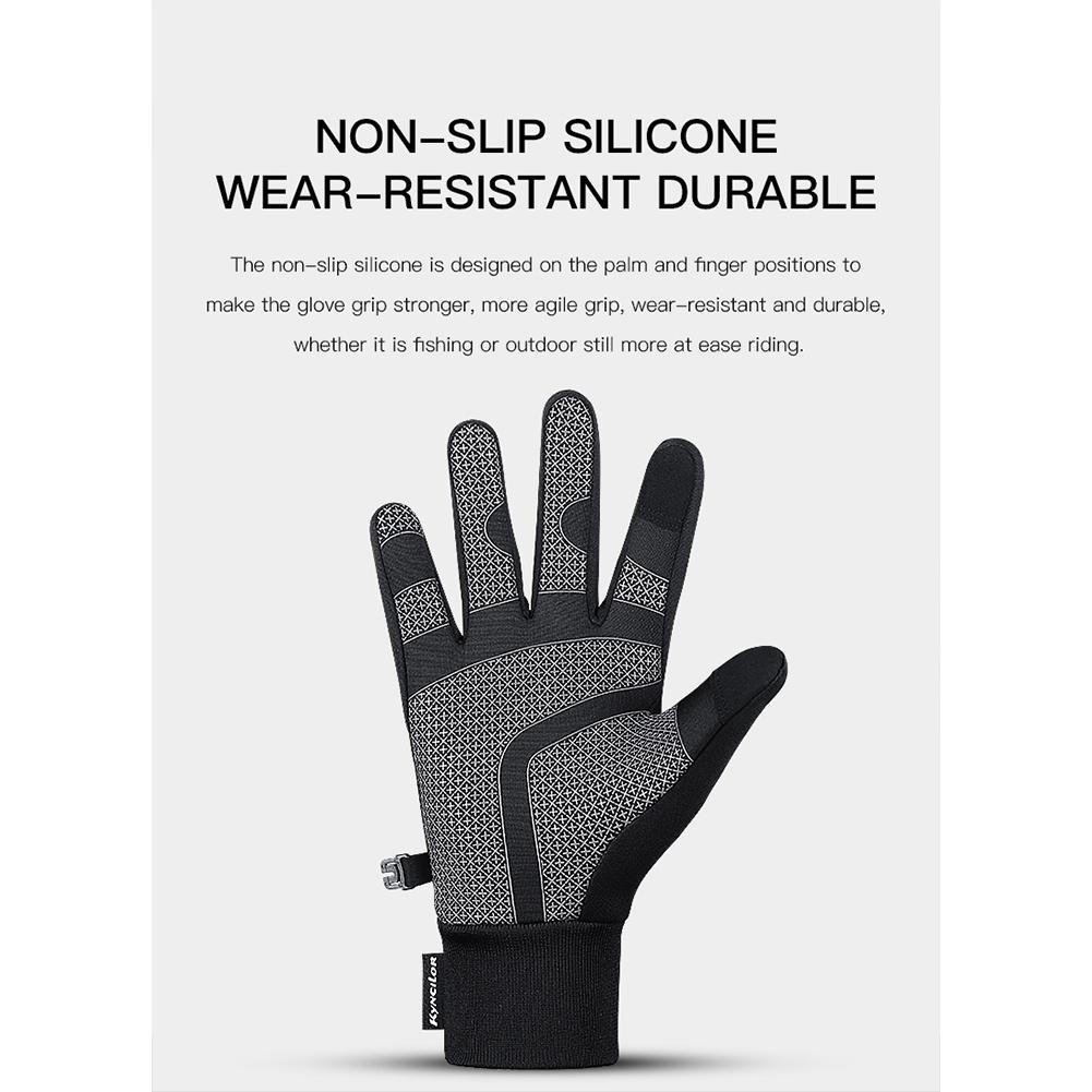 Men Women Outdoor Cycling Gloves Autumn Winter Thickened Warmth Breathable Touchscreen Windproof Anti-slip Mitt For Driving Skiing