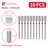 Cylindrical Bit Diamond Nail Drill Bit Set 10Pcs Nail Milling Cutters for Nail Surface Shaping Dead Skin Removal Fine Grinding Nail File Sets Home