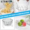 FRITTOX Panier à friture Acier inoxydable Casserole Tamis filtrant Pliable Tamis Petit panier à friture