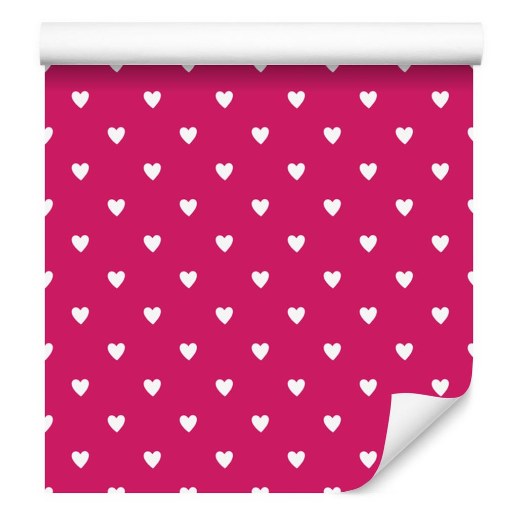 Purple and Powder Pink Hearts Wallpaper 50x1000
