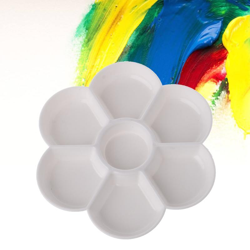 

5 шт. 7-луночная палитра для акварели «Цветок сливы» из имитации фарфора, поддон для художественной живописи, поддон для масляной живописи