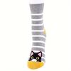 5 Paia di Calzini Carini da Donna con Cartoni Animati di Gatti e Cani. Calze di Natale. Calzini Originali. , Traspirante, Confortevole, Versatile ed Elastico. Un Regalo per Donne.