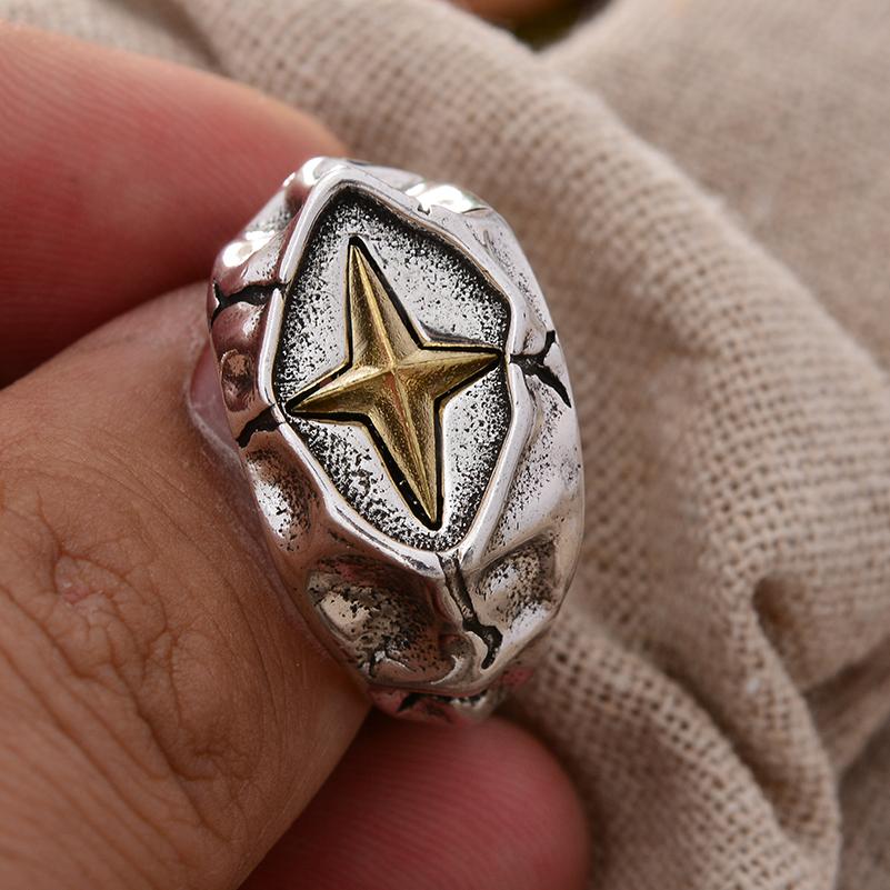 Original Design Retro Cross Star Thai Silver Unisex Rings Body  For Women Men New Year Gifts No Fade Cheap