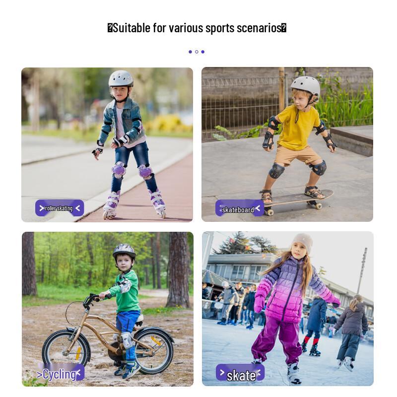 VOKY Kids 6-Piece Roller Skate & Skateboard Protective Gear Set