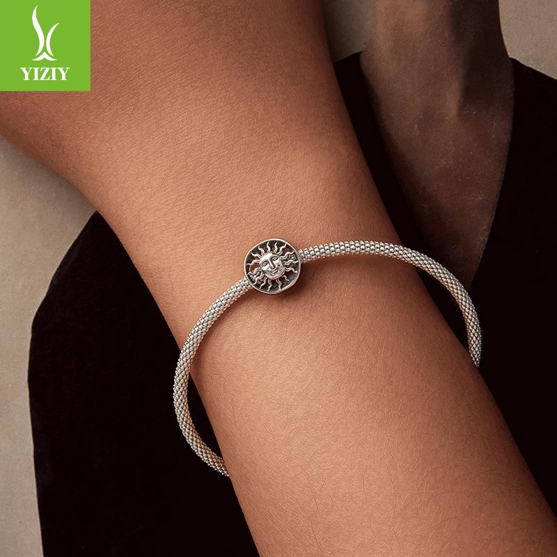 Helios Guardian Beaded Diy Bracelet Accessories Cross-Border S925 Sterling Silver Jewelry Loose Beads