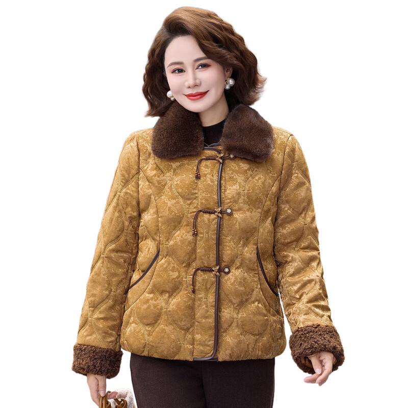 New Chinese Style Padded Winter Coat for Middle-aged Women