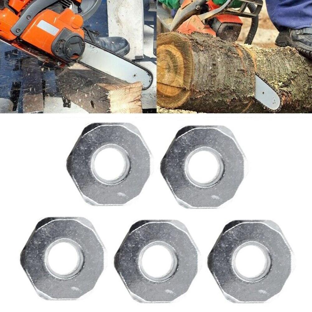 5x Tool Bar Nuts For Stihl MS 180 250 381 361 440 660 Chainsaw 0.87 Inch M8 Silver Metal Replacement Part Set Spare