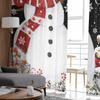 Christmas And Winter Snowman Poinsettia Curtains For Living Room Bedroom Home Decoration Window Voile Tulle Curtain Drapes