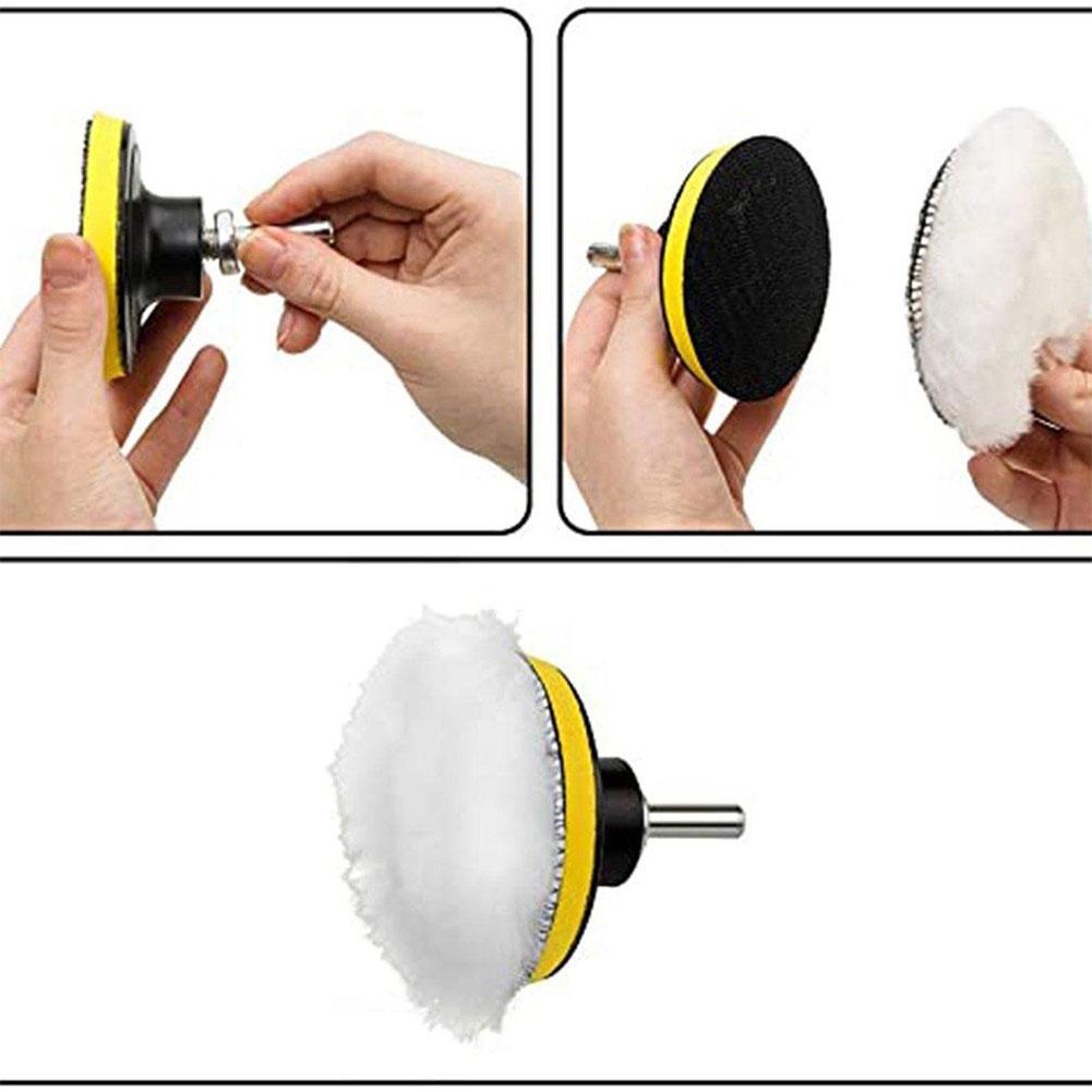 5PCS 3inch Polishing Kit Polishing Pad Car Waxing Sponge Disk Wool Wheel Auto Paint Care Polisher Pads Car Gadget