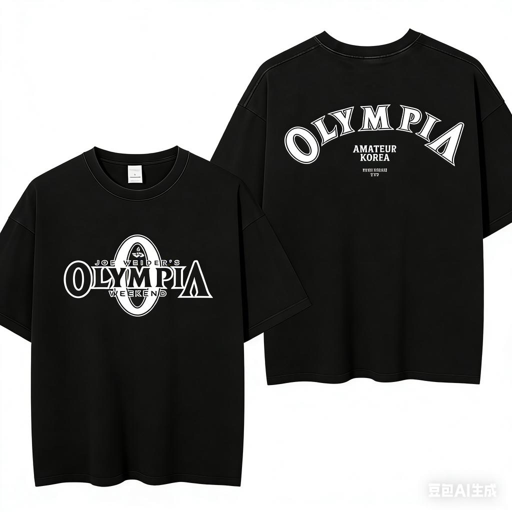 2026 Olympia Gym Unisexs Vintage Graphic T Shirt Unisex Summer Fashion ONeck Short Sleeve Tshirt Casual Sports Cotton Tee Top
