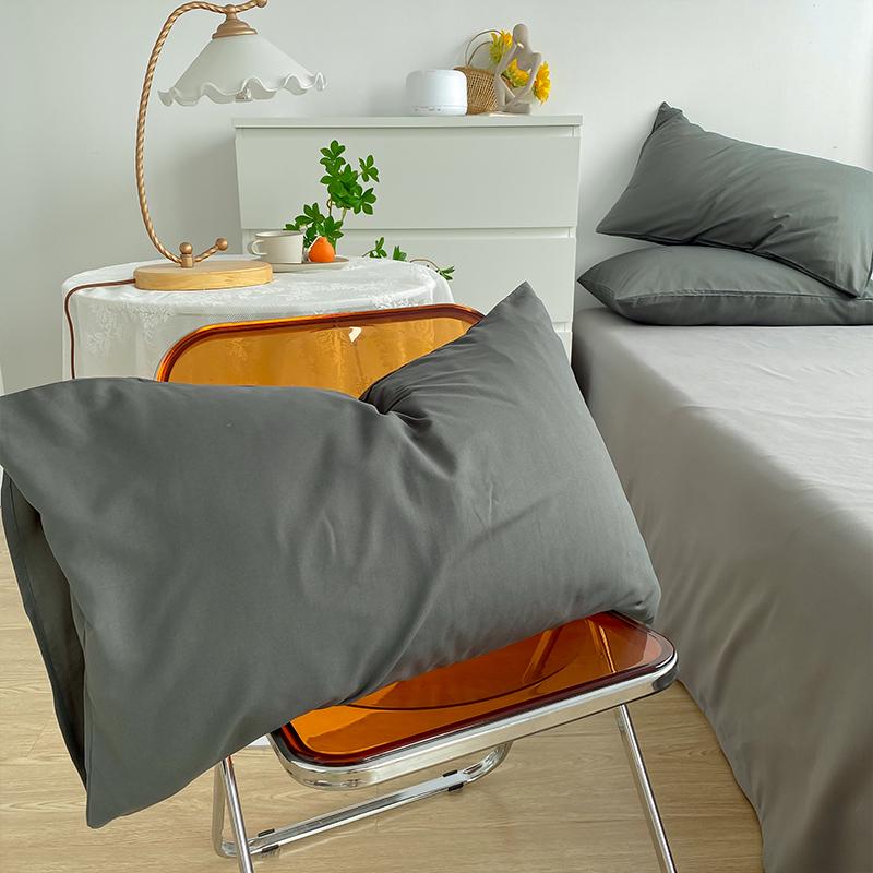 Japanese Style Solid Color Pillowcase - Single or Pair Pack, 48*74 cm