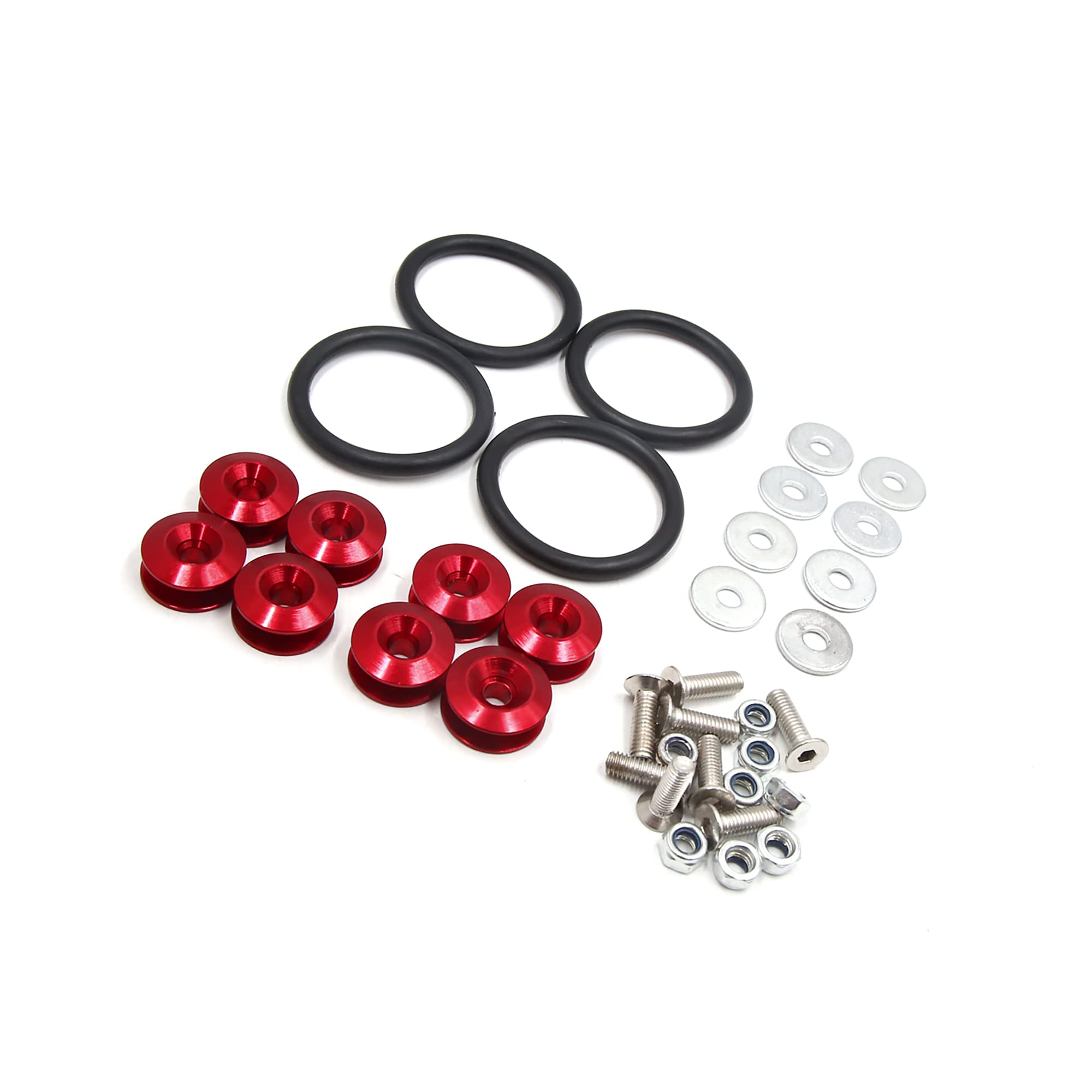 

ACROPIX Bumper Trunk Fender Hatch Lid Fastener Kit Quick Release Red 8pcs