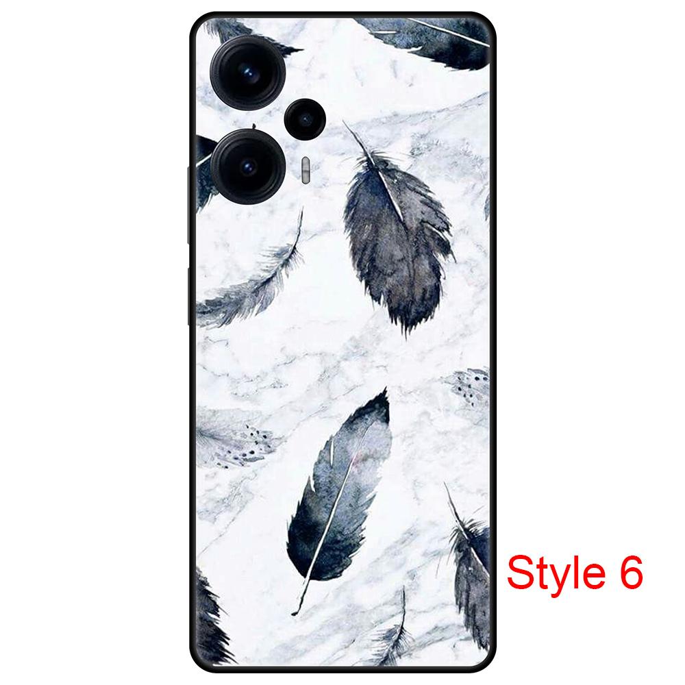 

Черный чехол для Poco F5 Pro PocoF5, милая задняя крышка с мультяшным рисунком на Poco F5, силиконовая противоскользящая противоударная сумка с полной защитой Poco F5 Pro 5G серый