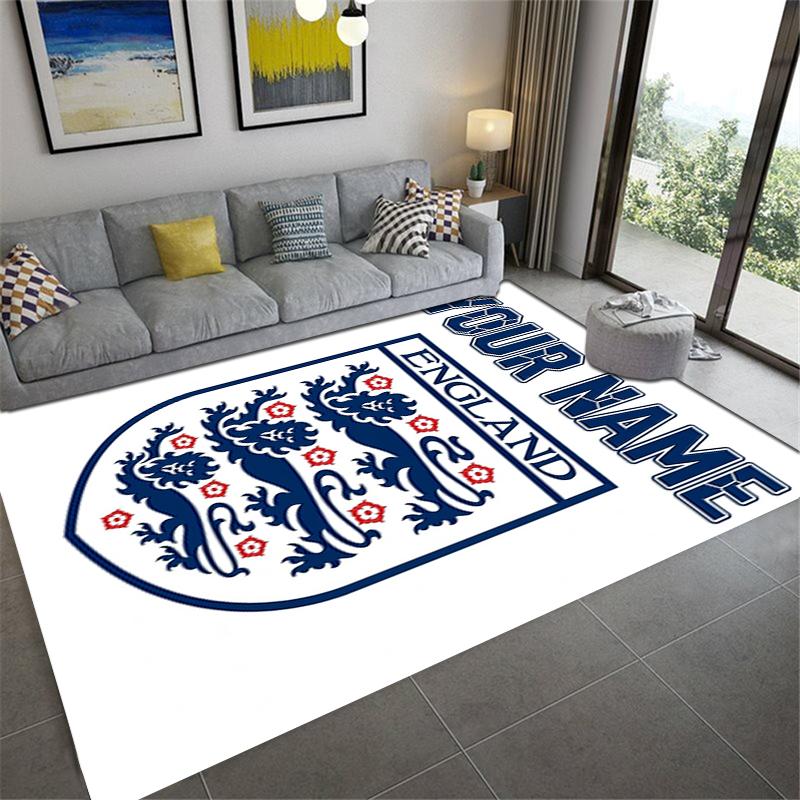 Custom Name England Soccer Carpet Rug for Living Room Bedroom Home Sofa Decoration,Kids play Non-slip Floor Mat