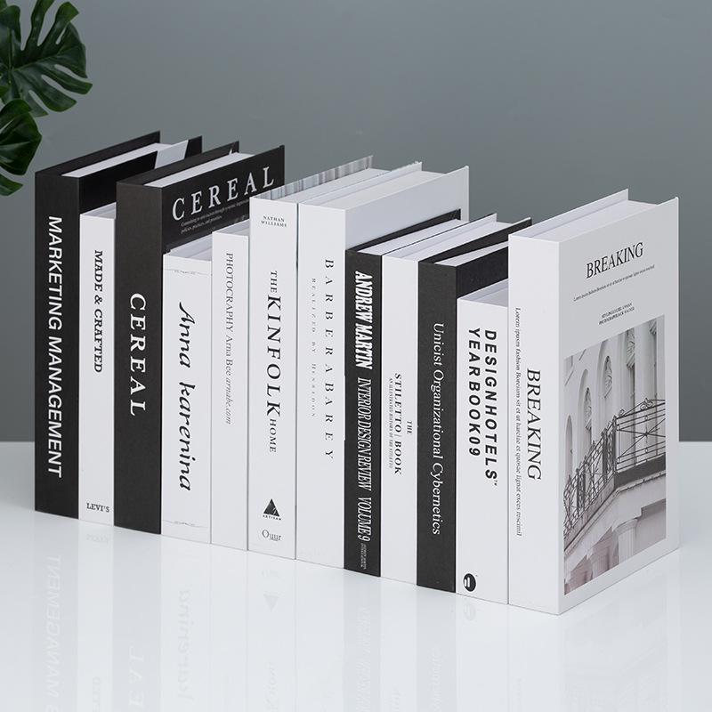 Minimalist Faux Book Decor for Living Room Display