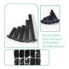 Zmbroll M3 Machine Screw Assortment Kit, 540pcs M3x4/5/6/8/10/12/16/20mm, Black Pan Head, Fully Threaded Carbon Steel Machine Screws, Phillips Drive F