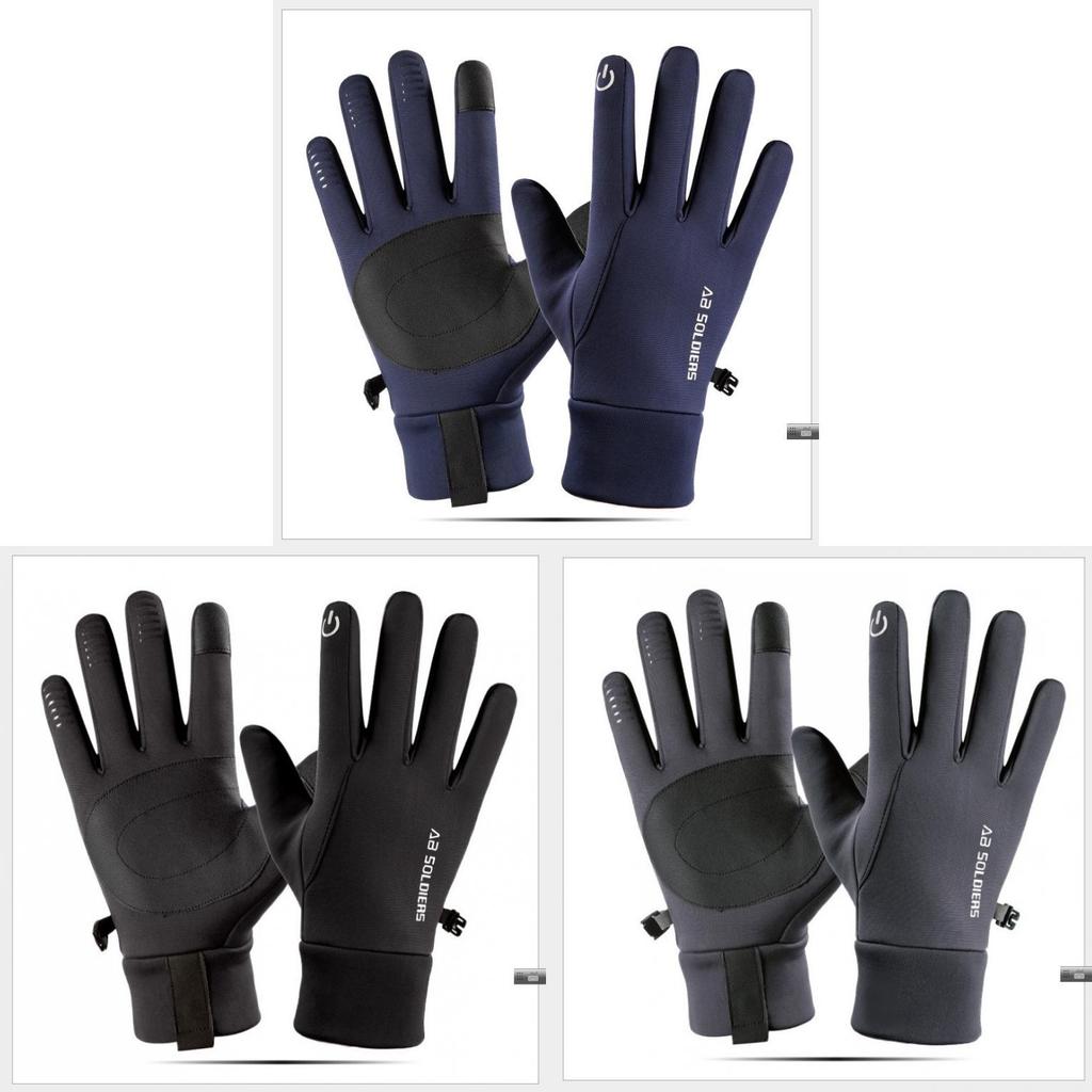 Cycling Gloves Mens Warm Touchscreen Windproof Waterproof For Outdoor Winter Riding