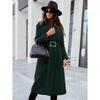 French-Inspired Wool Wrap Coat 2025 - V-Neck Single Breasted Coatigan W/ Cinched Belt, Tailored Fully Lined Outerwear for Office To Gala