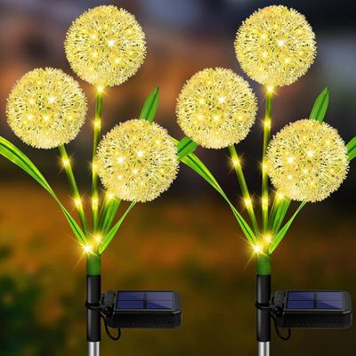 Solar Dandelion Solar Garden Lights Outdoor Decorative Patio Yard Landscape Pathway Lawns Walkway Lights Garden Decoration