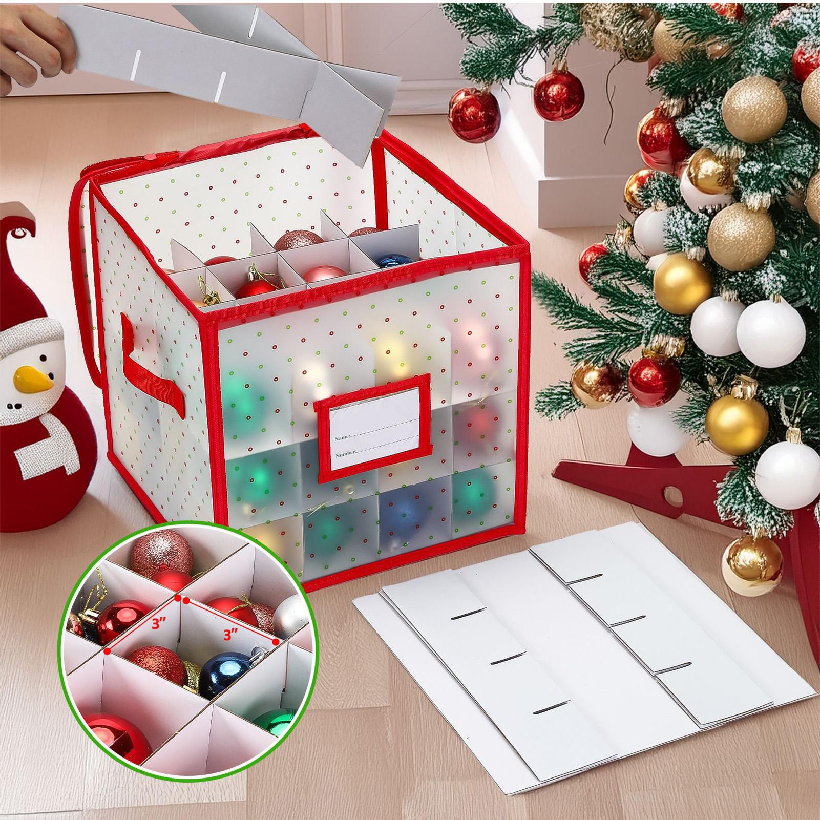 

64Grid Baubles Storage Box Christmas Balls Storage Xmas Tree Decorations Organizer Bauble Storage Divider Toys Storage Box CN
