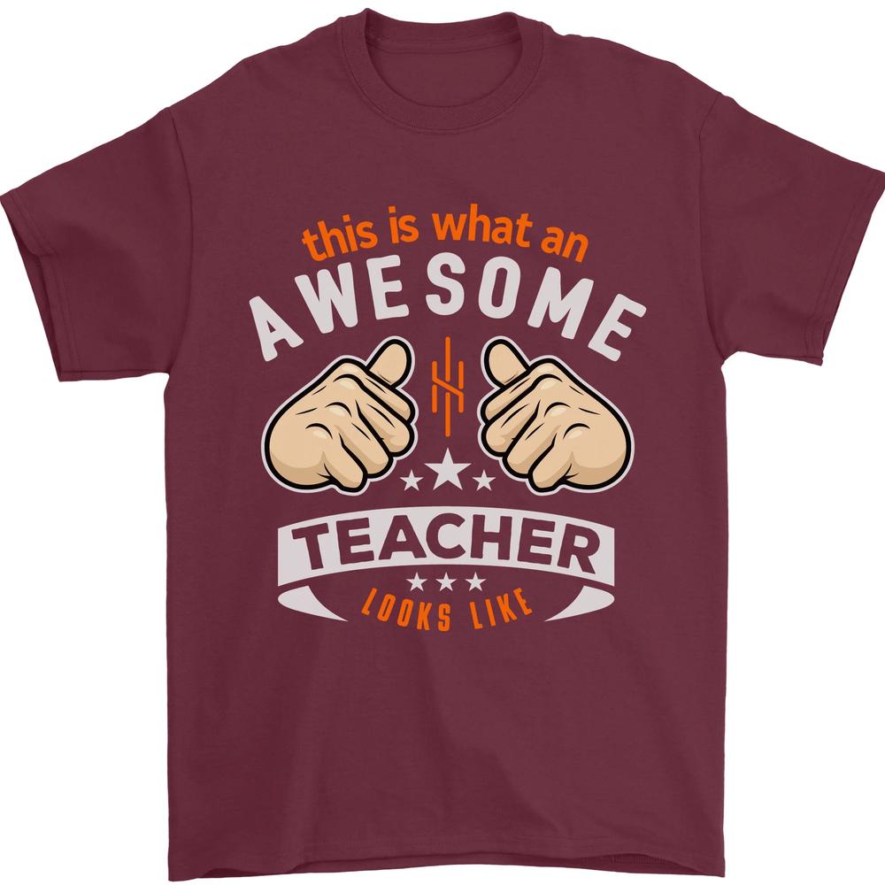 Awesome Teacher Looks Like Teaching Funny Unisexs TShirt 100 Cotton S