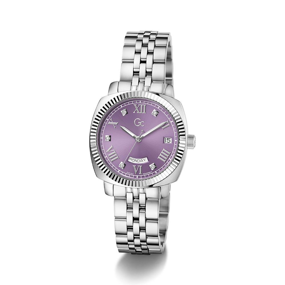 Jissisigye Silver Purple Flare Cushion Lady (Z44005L3) Women'S Watch
