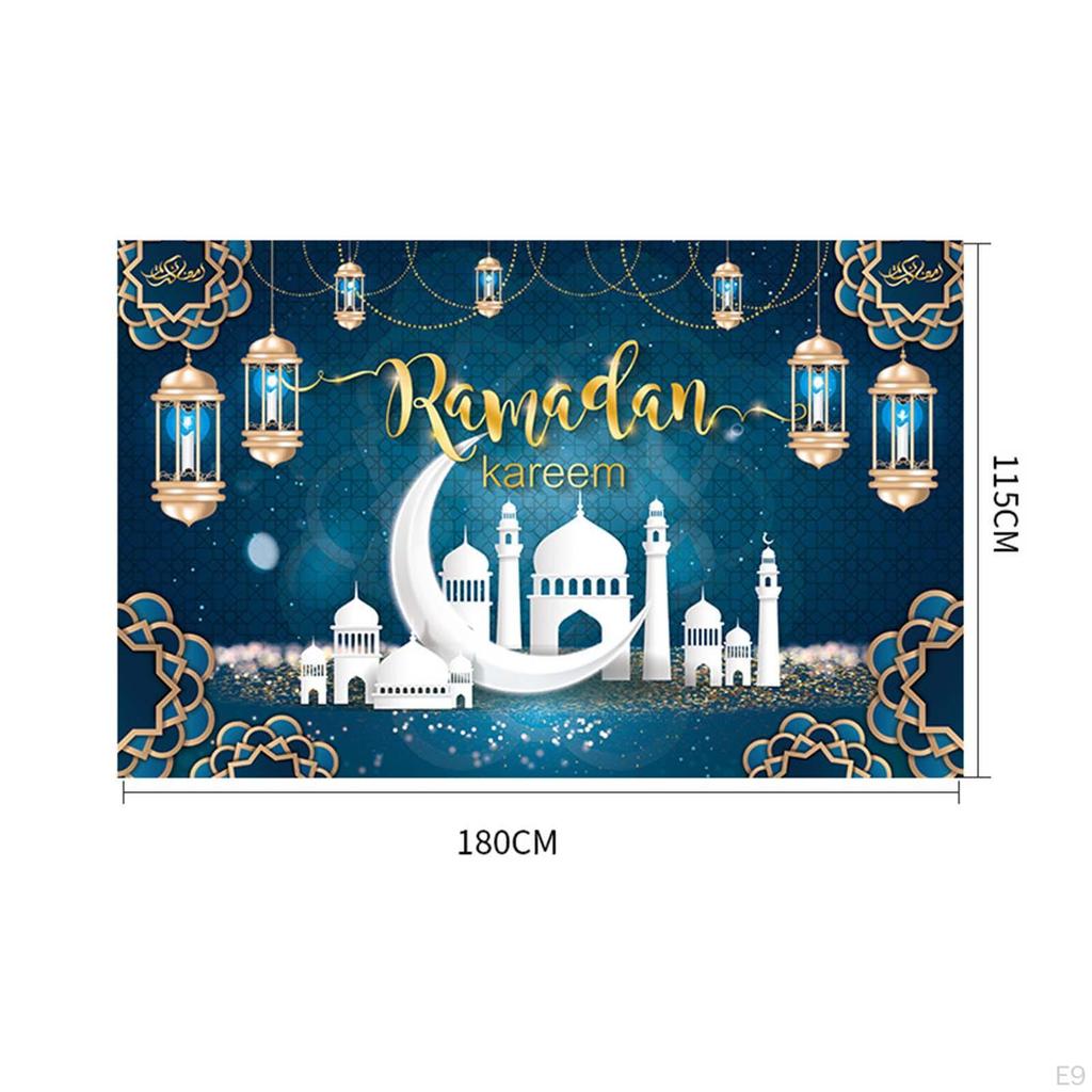 Eid Mubarak Background Ramadan Kareem Backdrop Durable Photo Booth Party Supplies for