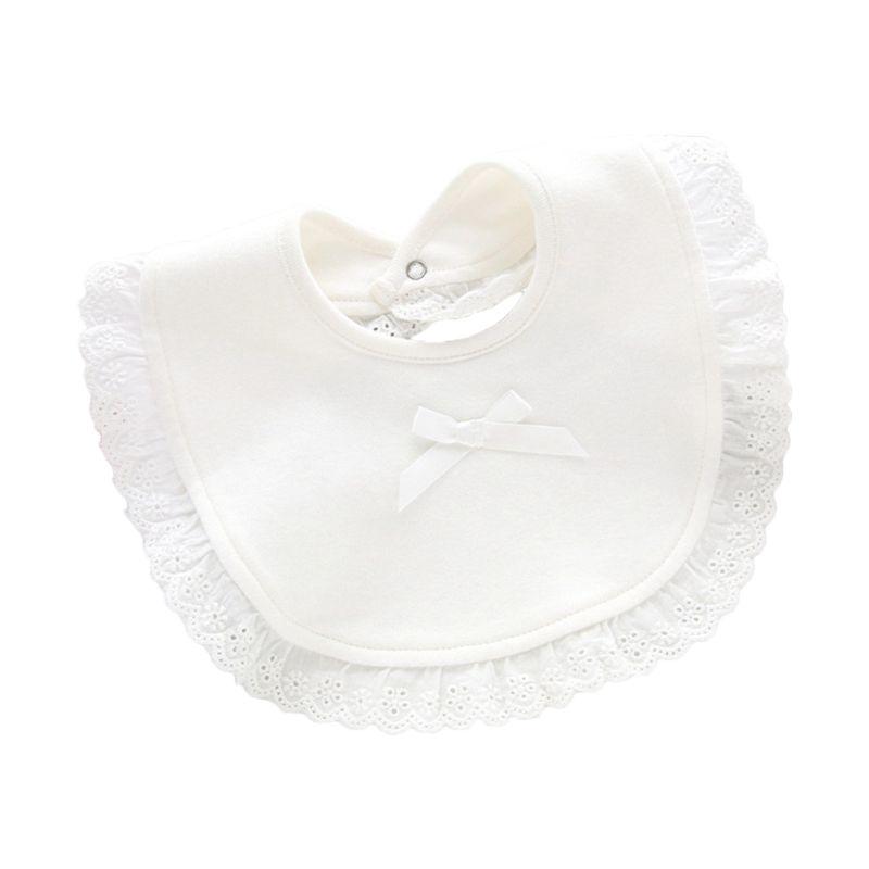 Korean Style Toddler Kids Lace Floral Bibs Cute Hollow Out False Collar Children Clothes Accessiory Pure Color Baby Girls Cotton