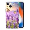 Phone Case For iPhone 16 15 14 13 12 11 Pro Max XS X XR 7 8 Plus soft Shockproof TPU Clear Cover Simple lavender Purple flowers