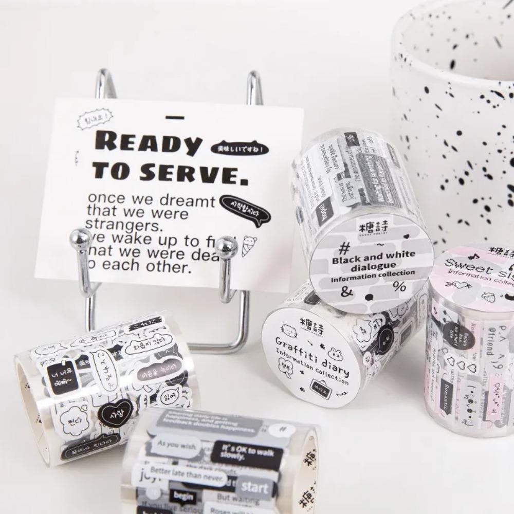 Mr. Paper 6 Style Cartoon Cute Pattern Waste Discharge Tape Korean Guka Handbook Material Sticker Cute Stationary Supplies