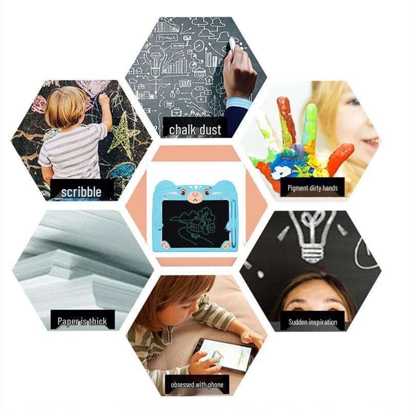 Cartoon Bear Color LCD Kids Drawing Tablet