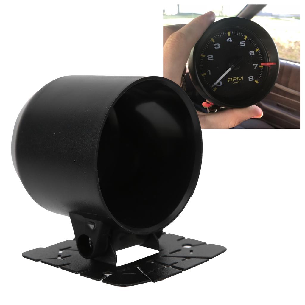 Speedometer Mount Heavy Duty Single Gauge Holder Black Universal for Car Truck Motorcycle