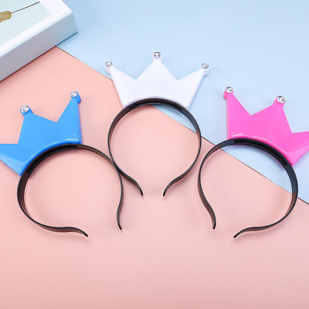 Glowing Crown Headband New Year Eve Party Headbands Flashing Headhoop Christmas Party Headdress New Year Hair Decoration