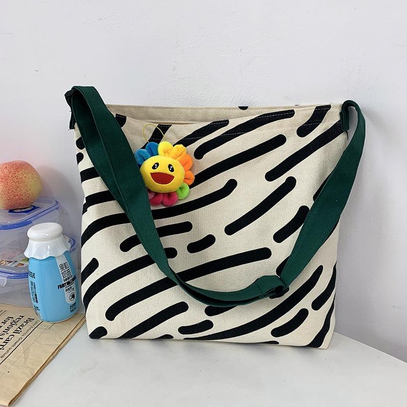 Slouchy Canvas Shoulder Bag for Women with Large Capacity