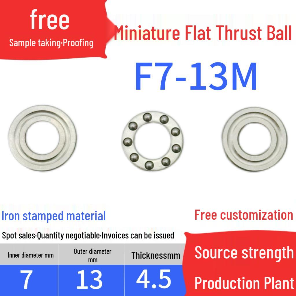 Compact Flat Thrust Ball Bearing: F6-12M, F8-14M, F8-16M, F10-18M, F10-20M.