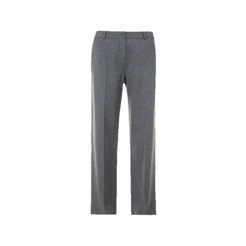 Langzi Women's Wool Blend Straight-Leg Commuter Trousers
