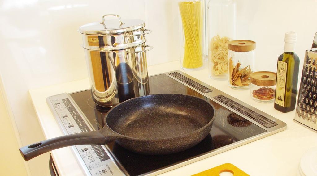 Tafuco Frying Induction Diamond Marble Pan, 26cm, Compatible, Coating, Black, F-7122