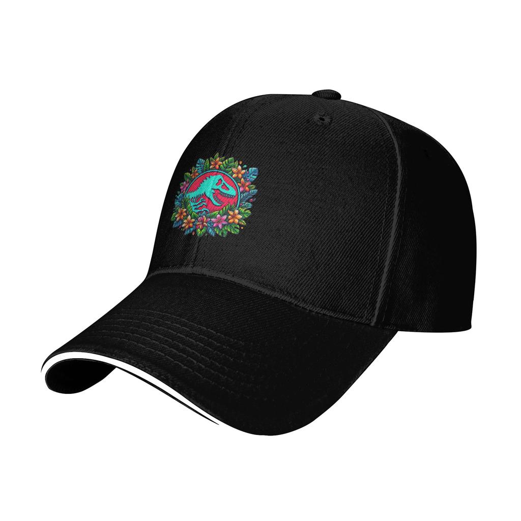 Fashion Jurassic Park A Prehistoric Encounter with Tropical Nature Curved Brim Baseball Cap Korean Casual Hat