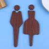 Bathroom Door Sign - Unisex Wooden Wall Decor With Male & Female Figures Frameless Design For Home & Office,Bathroom Decor