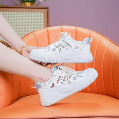 Zapatos Casuales de Malla Sandalias de Mujer Verano Nuevos Zapatos con Agujeros Zapatos de Mujer Deportivos Versátiles Transpirables Huecos Zapatos de Madre
